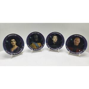 Star Trek Collector Mini Plates 1992 Lot of 4